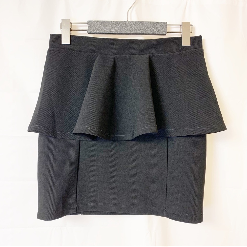 Dynamite Classy Black Peplum Skirt Small